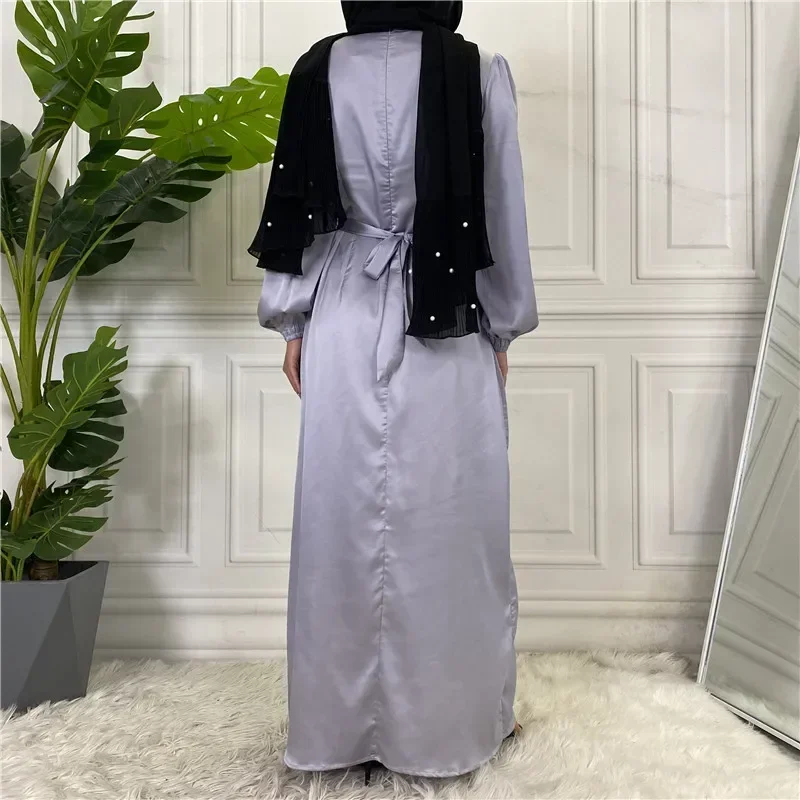 Robe longue pour femmes musulmanes, couleur unie, Eid, Abaya, Dubaï, Kaftan, Ramadan Mubarak, Islam, Hijab, Jilbab, Abayas, 2025