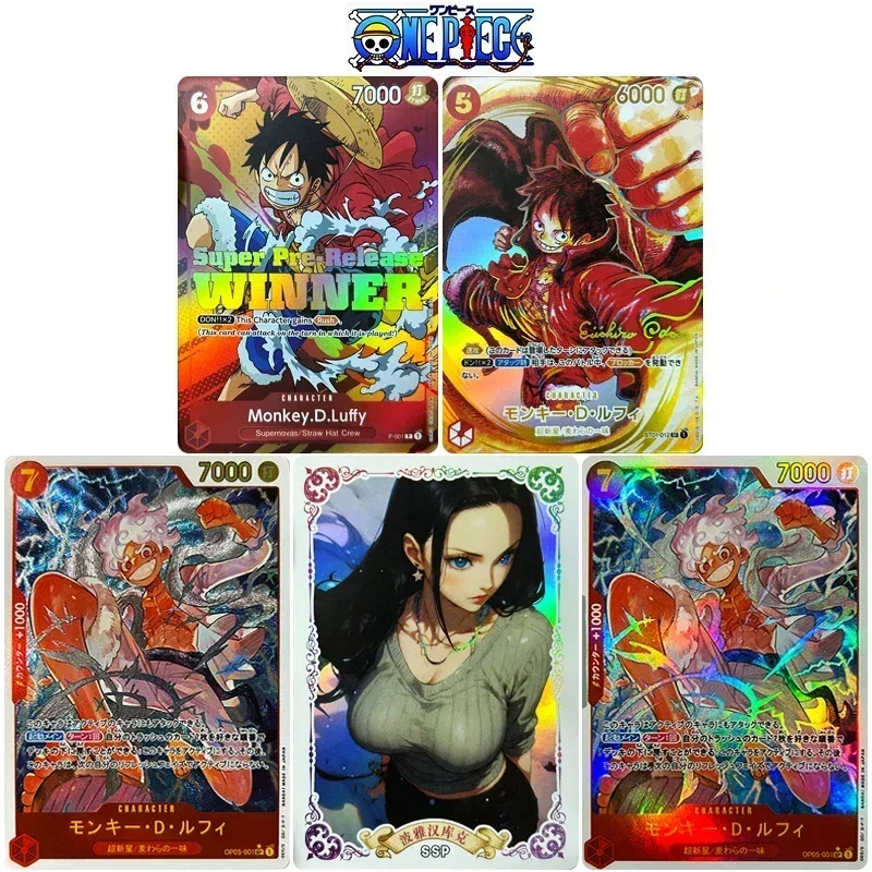 ONE PIECE 1 unids/set tarjeta de colección personaje de Anime mono D.Luffy Boa Hancock DIY tarjeta flash juguete de dibujos animados regalo de