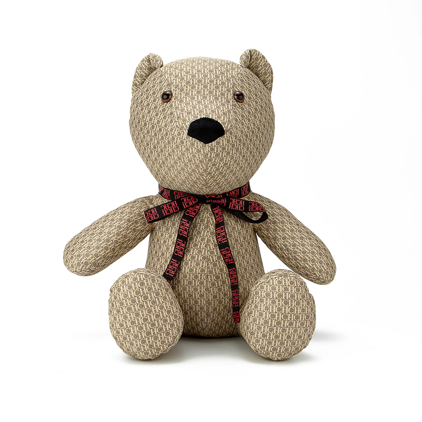 CH High Quality Monogram Pattern Bow Bear Cute Cartoon Animal Big Bear Doll Luxury Designer   Doll Birthday Gifts