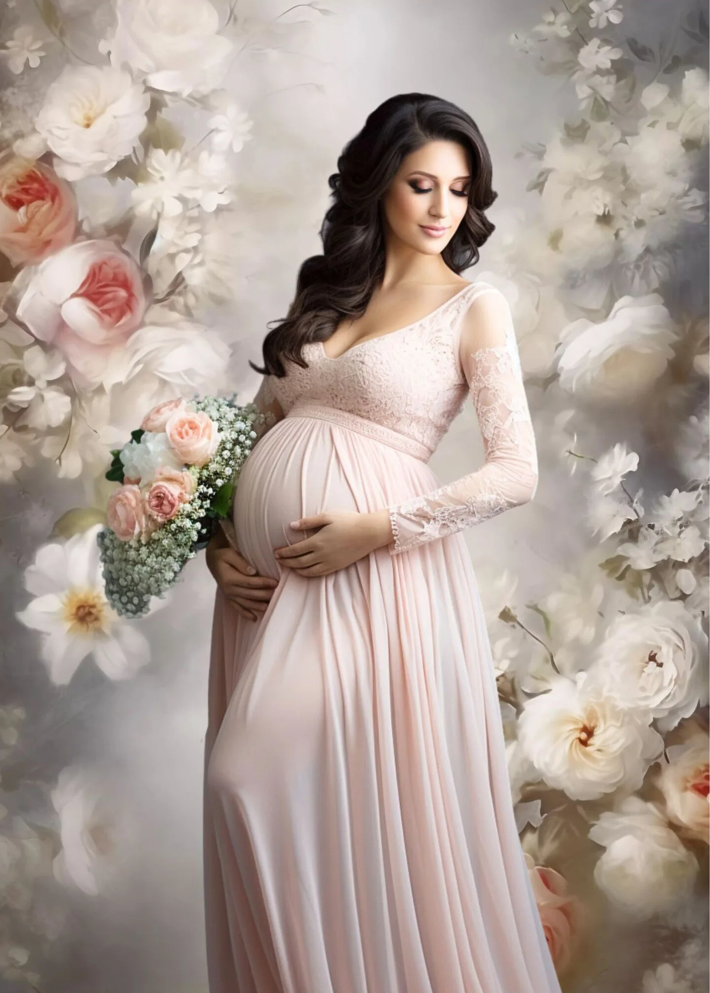 Mehofond-写真スタジオの背景、夢のような油絵、大人のための花の背景、誕生日、結婚式、マタニティポートレート、写真スタジオの装飾