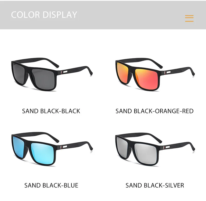 Mode Vintage Platz Polarisierte Sonnenbrille Männer Frauen Luxus Marke Designer männer Sonnenbrille Fahren Angeln UV400 Brillen Mann – Detail 8