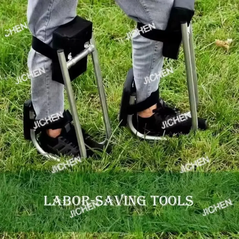 

HSSturdy Knee Seat Protector Wearable Labor-Saving Garden Knee Seat Ankle Support Stainless Steel Farm Work Garden Stool Chair