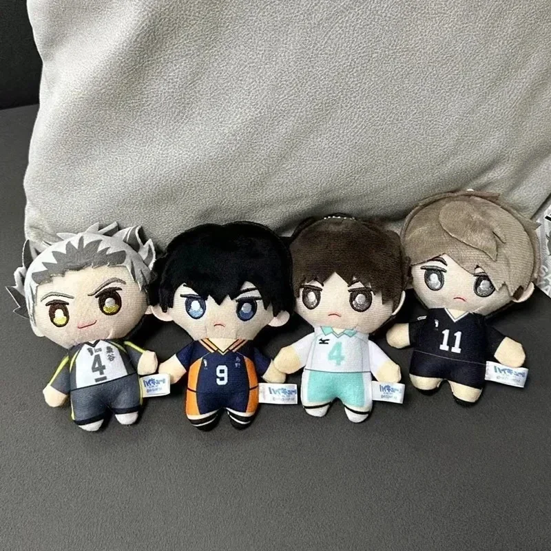 10 cm Haikyuu Plüschtier Hinata Shoyo Schlüsselanhänger Tobio Kageyama Yu Nishinoya Taschenanhänger Mini Volleyball Gefüllte Puppe Geschenke