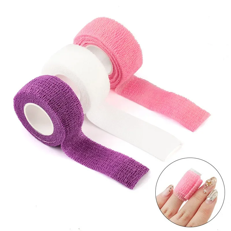 

Nail Finger Gel Remove Fixed Bandage Clean Manicure Tools Nonwoven Elastic Self-adhesive Tape Nail Polish Remover Protect Tool