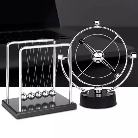 Rotation Perpetual Motion Newton Pendulum Balance Ball 24.5cm 9.65in 11cm 4.33in Physics Tumbler Home Desk Decorations Toy Gift