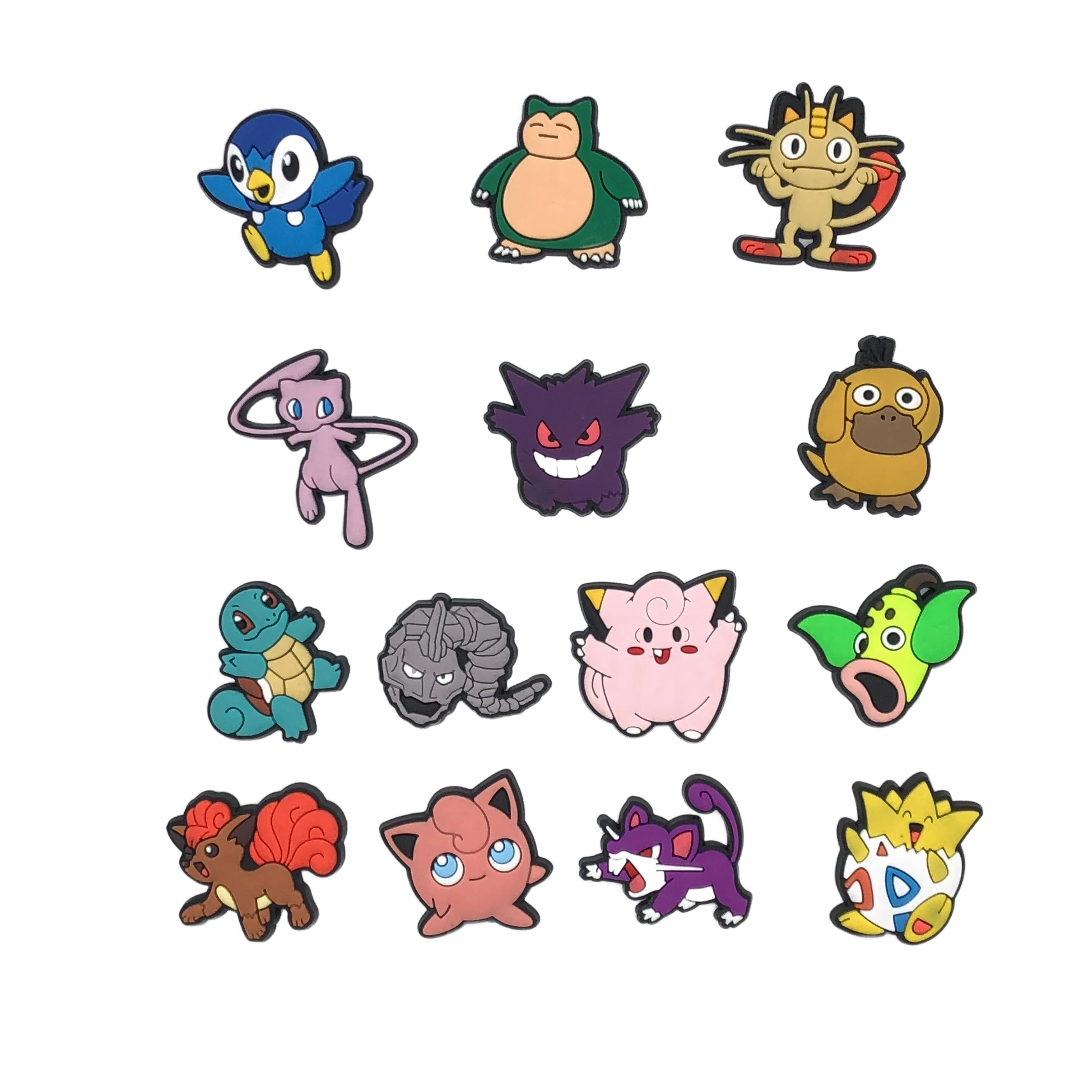 

1pcs Croc Shoes Charms Pvc Mew Gengar Pikachu Anime Psyduck Pokemon Buckle Accessories for Kids Croc Charms Decoration Children