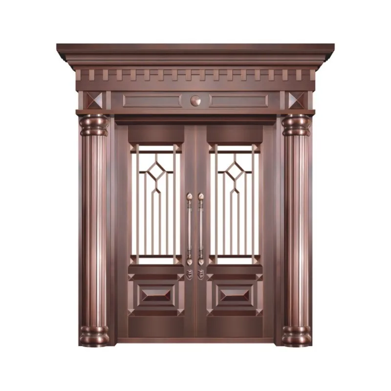 Various styles of courtyard double-opening copper door villa door Chinese style