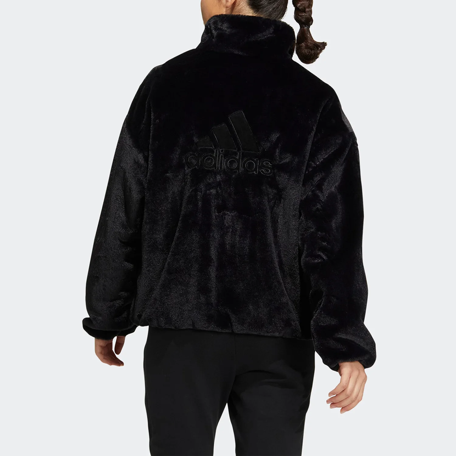 Adidas Genuine Winter New Women's Faux Fur Sports Jacket HM7105