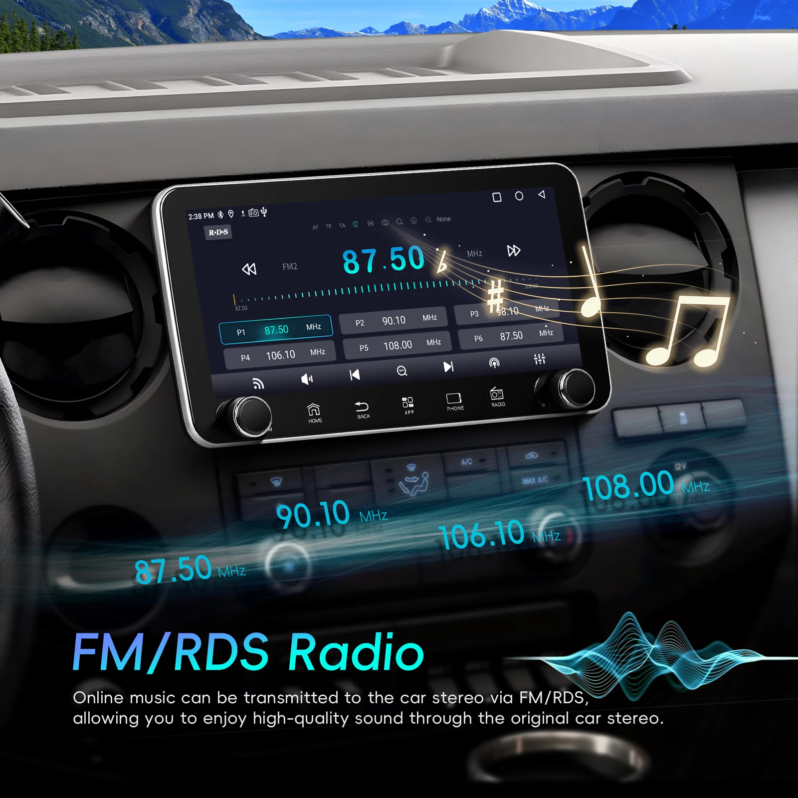 Podofo "1din راديو السيارة CarPlay أندرويد السيارات للتدوير مشغل وسائط متعددة 1 DIN نظام ملاحة GPS نظام راديو السيارة الذكي #4