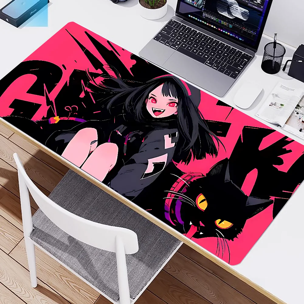 Anime Cat Cute Girl Mousepad Mousepad New Arrivals Large Gaming Mousepad L XL XXL Gamer Mouse Pad Size For Keyboards Mat
