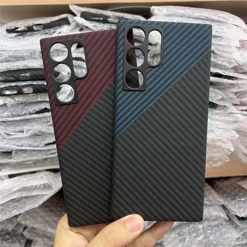 

Magnetic Genuine Real Carbon Fiber Case for Samsung Galaxy S22 Ultra Matte Tough Armor Cover