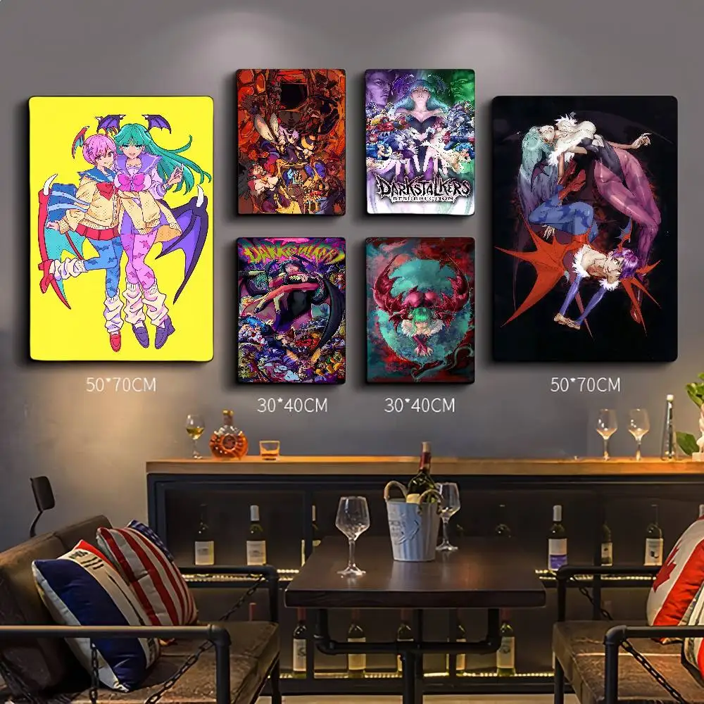 Pósteres Clásicos Vintage de Darkstalkers, Decoración Nórdica para Habitaciones, Bares, Cafés y Hogares
