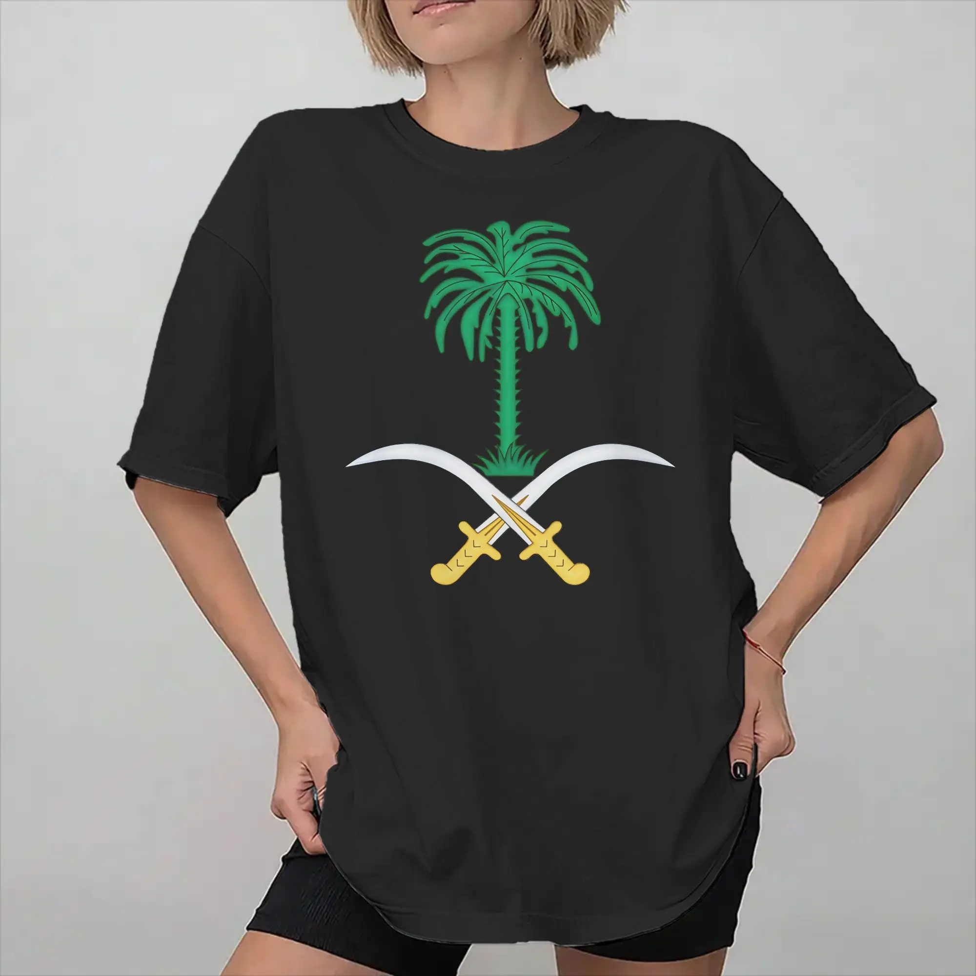 Men Women Kingdom of Saudi Arabia Shirt 100% Cotton Printed Tee Shirts Saudi National Day Clothing Outfits