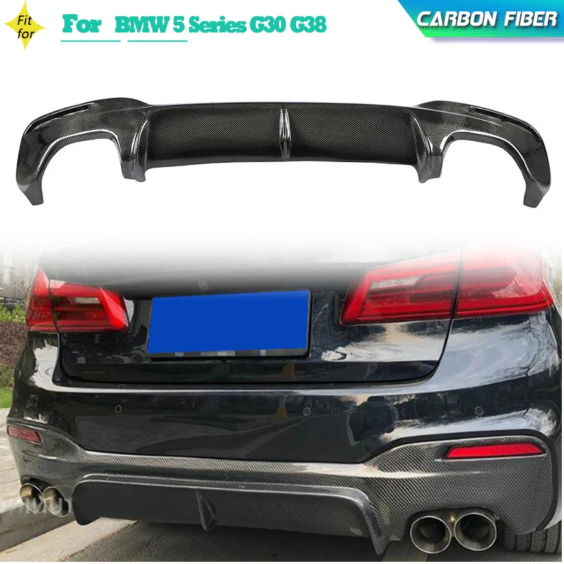 

Carbon Fiber Rear Bumper Diffuser Lip Spoiler for BMW 5 Series G30 G38 M Sport 540i Sedan 4-Door 2017-2022 Car Rear Lip Body Kit