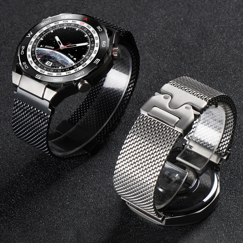 

Браслет из нержавеющей стали с парашютом 22 мм для Huawei Watch GT6 Pro GT6 GT5 Pro GT4 GT3 2 pro, ремешок для Huawei Watch 5/4/3 Pro, ремешки 46 мм