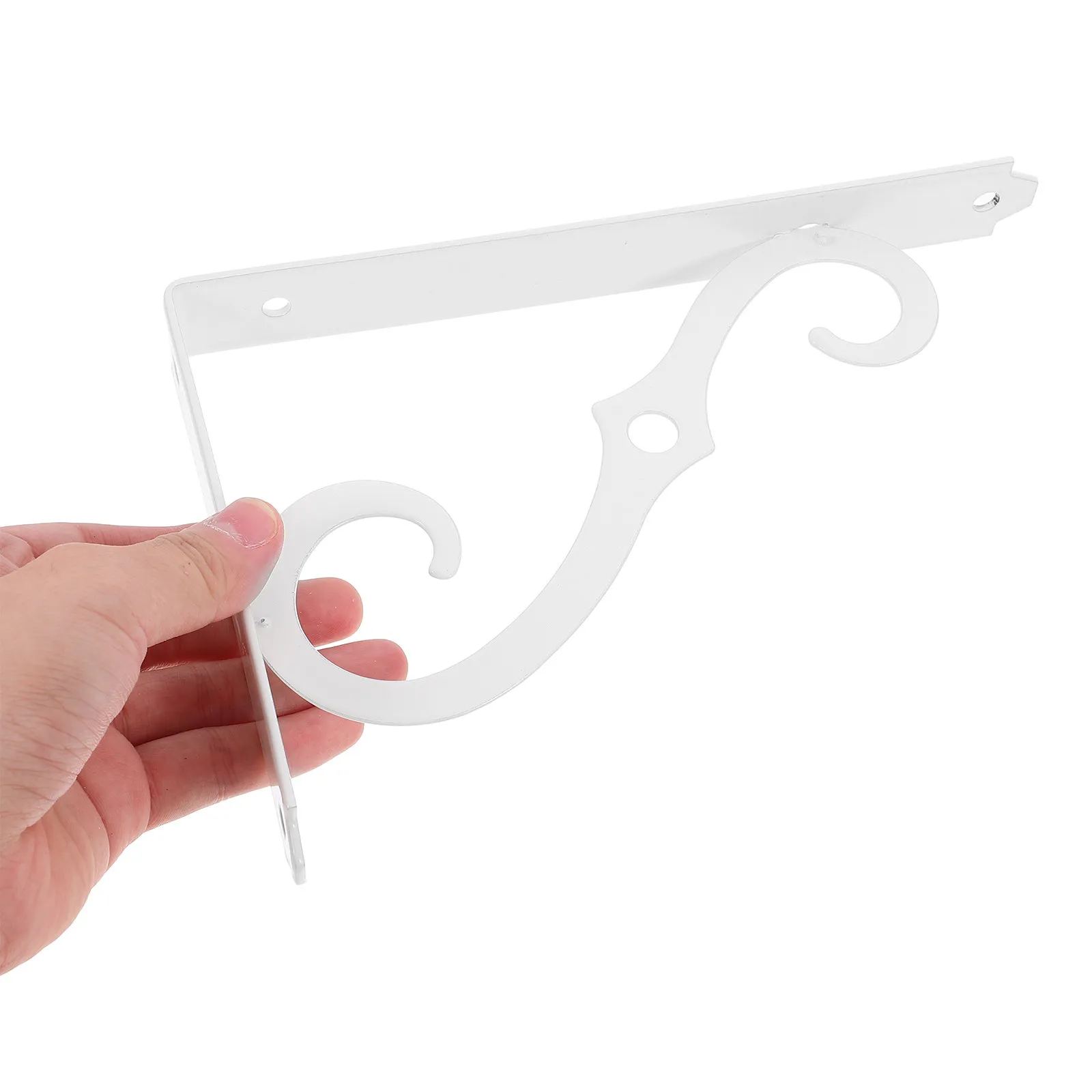 4Pcs Elegant Iron Shelf Brackets Load Bearing 90 Degree L Shape Wall Brackets for Kitchen Bathroom Balcony Shelves Decorative