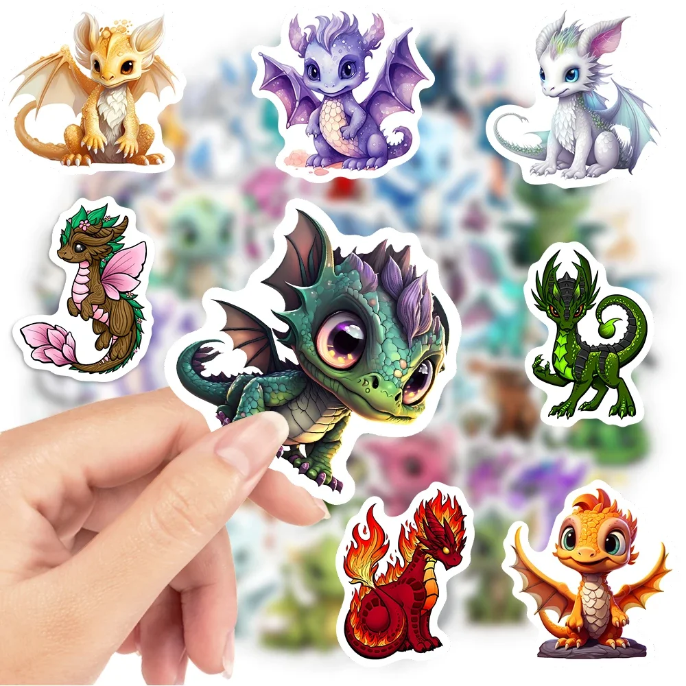 Cartoon Western Dragon Stickers Funny Kids Gift Dinosaur Animal DIY  Graffiti Decal for Phone Laptop Skateboard Kids Waterproof