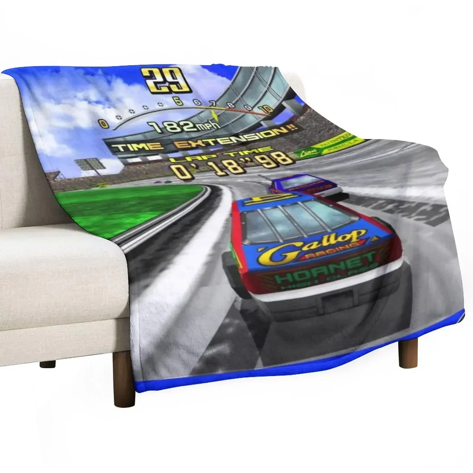 

Daytona USA Let's Go Away Throw Blanket Hairy decorative Blankets