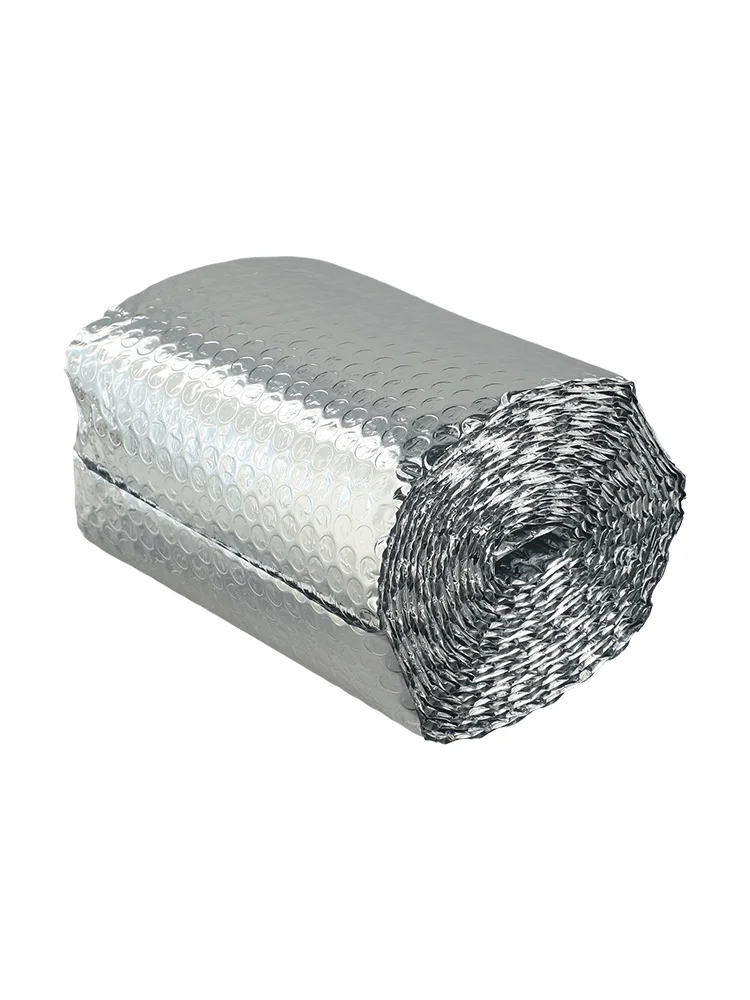 1roll Insulation Film Aluminum Foil Bubble Foil Insulation Multi-Purpose Double Layer Aluminium Radiator Heat For Loft Wall