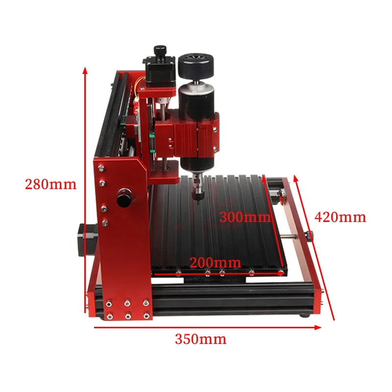 LY 3020 Plus High Accuracy All 3 Axis Square Rails Full Metal Desktop Engraving Cutting Machine  Support Laser Module