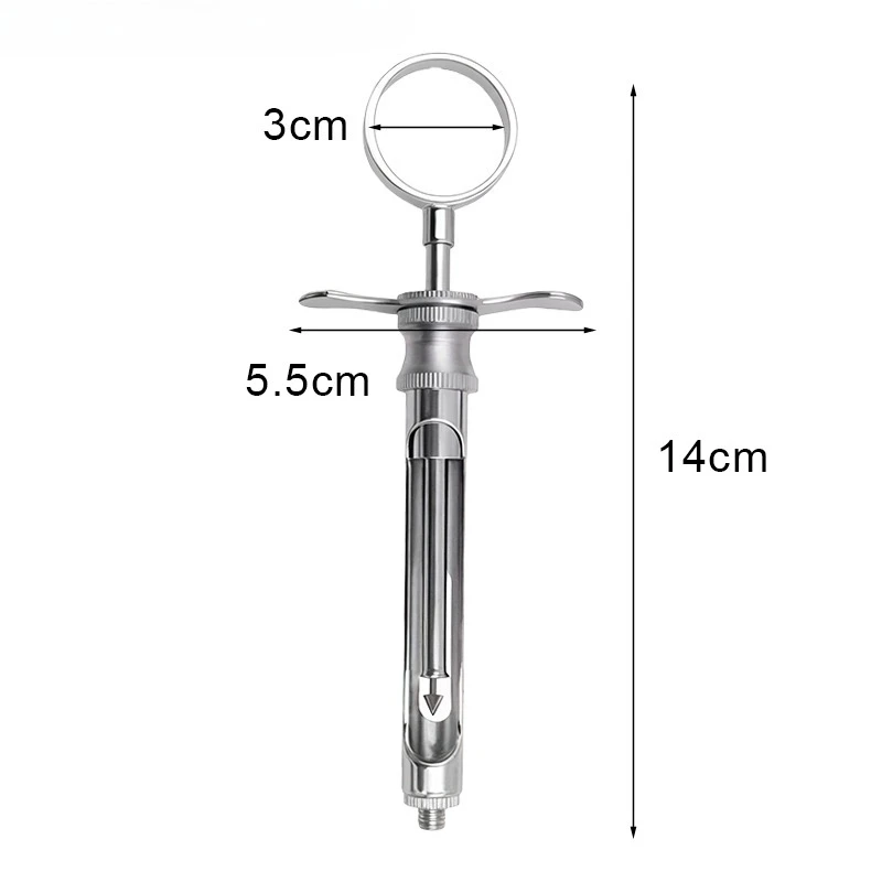 1Set Dental Injection Syringe Hook-headed Sharp Head Stainless Steel Dentistry Aspirating Syringe Dentistry Surgical Instrument