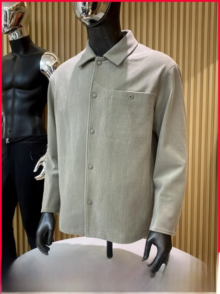 

Retro Sle Men's Jaet Autumn Winter New Arrival Anti-Wrinkle Corduroy Button Decorated Commute Friendly Faionable Outerwear