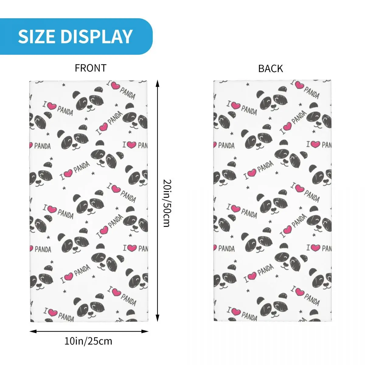 الباندا اللطيفة المطبوعة بالاكلافا للرجال والنساء ، باندانا حيوانات كرتونية ، غطاء الرقبة ، وشاح ملفوف ، عصابة رأس دافئة ، ركوب ، الكبار ، تنفس