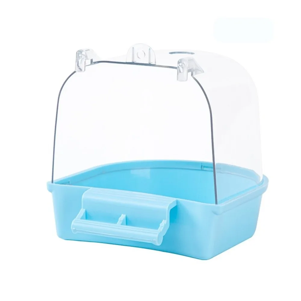 Bathtubs Kit Clear Hanging Bird Bath for Cage Plastic Waterproof Parrot Bathtub Mounted Wear-resistant