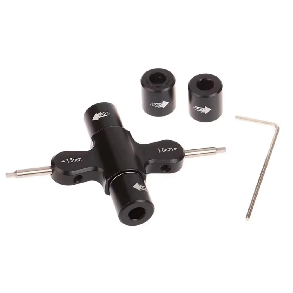 1PC M3 M5 ratchet wrench, screw nut, 1.5 and 2.0mm hex screwdriver, quick release propeller tool for RC Quadcopter FPV Drone