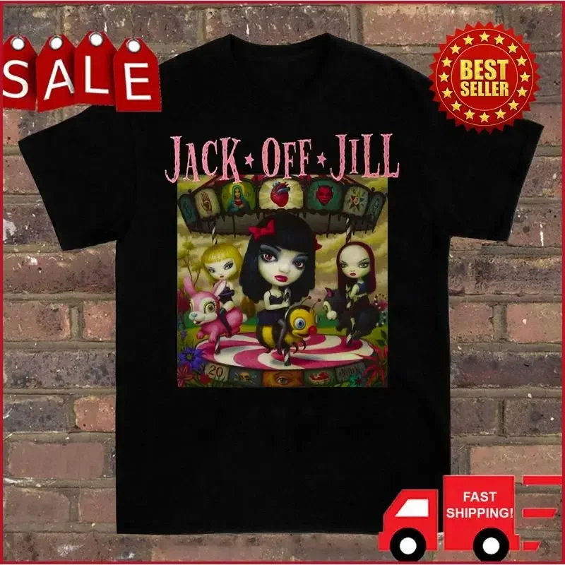 New Clear Hearts Grey Flowers Jack Off Jill Shirt Black Unisex S-5XL MP2284