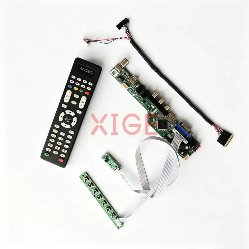 

Controller Board Fit N156B6 BT156GW02 N156BGE BT156GW01 Laptops Display Screen LVDS-40 Pin USB+AV+VGA+HDMI 1366x768 1366*768 Kit