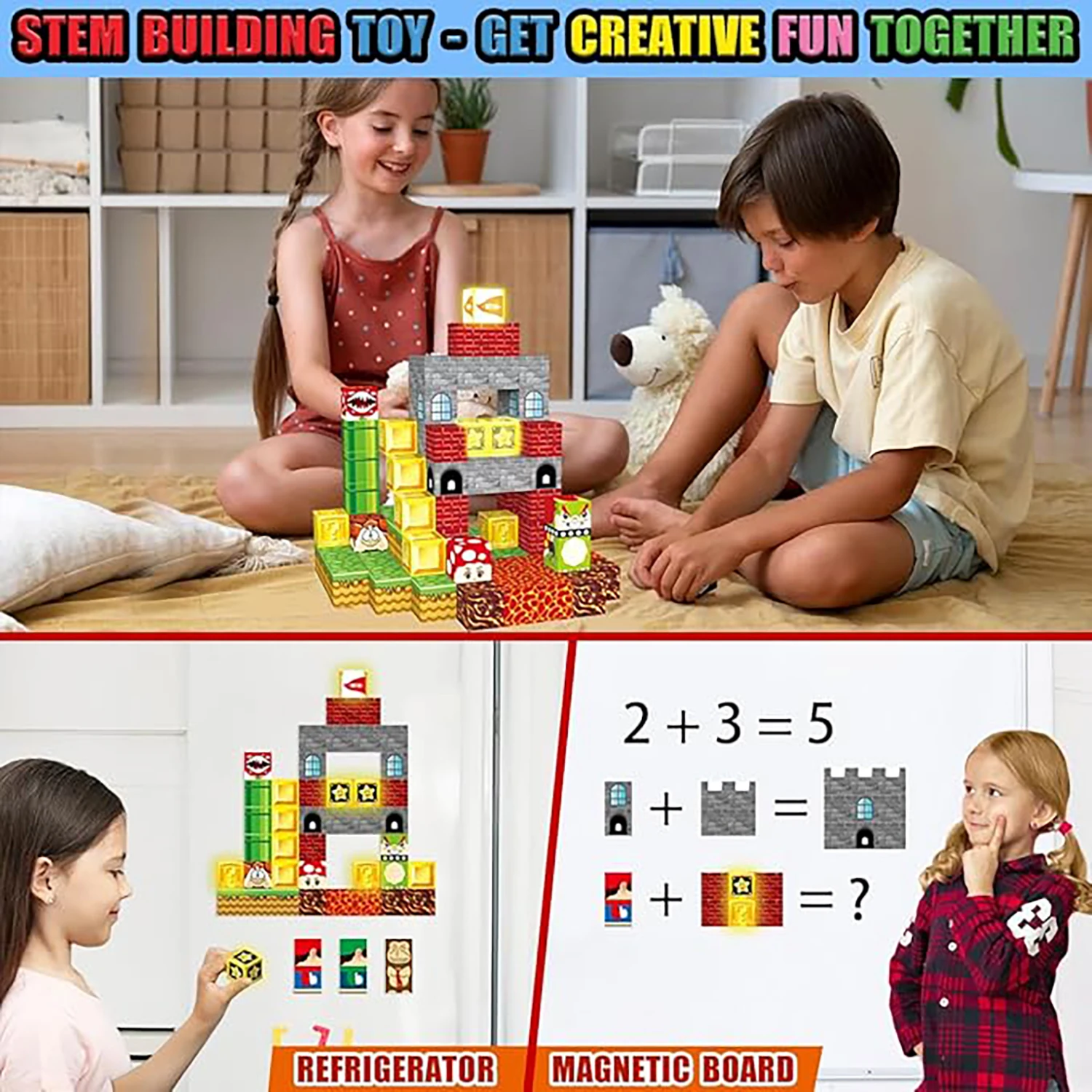 مكعبات حسية من STEM Montessori للأطفال الصغار ألعاب مكعبات بناء مغناطيسية للأطفال هدايا عيد ميلاد إبداعية من Dream World