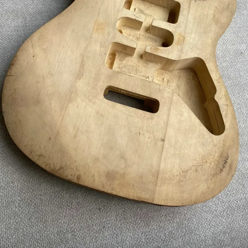 FB011Solid Bassswood  Unfinished ST Electric Guitar Body HSH Pickups  No Paint Surface Dirty Replace DIY Parts