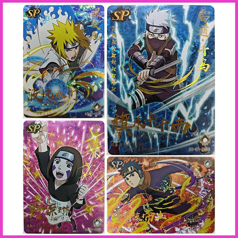 

Аниме НАРУТО Игрушки для мальчиков Учиха Обито Намикадзе Минато Хатаке Какаши Нахара Рин Редкие SP Коллекционные карты Подарок на день рождения