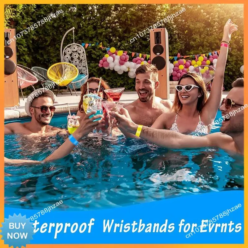 

A10R 5 Color Tyvek Wristbands For Events - 500 Count Tear Resistant Waterproof ID Bands Easy Install Easy To Use B