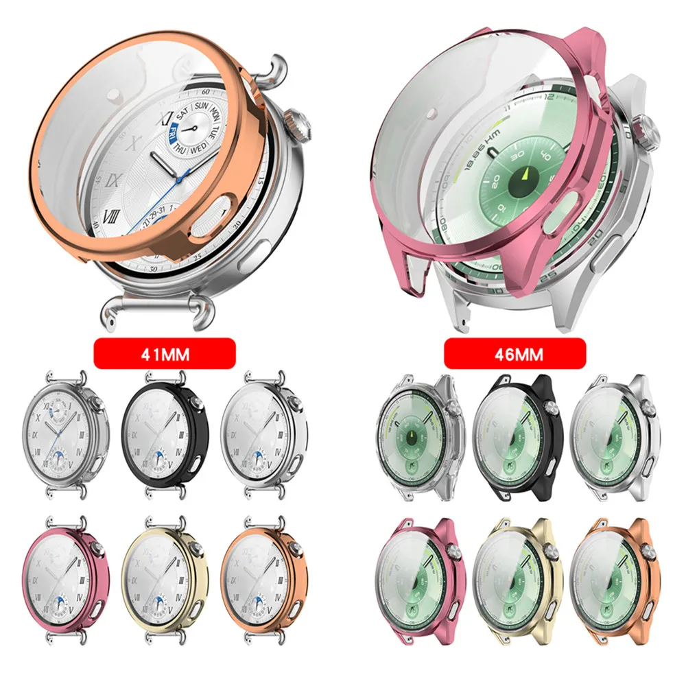 화웨이 워치 GT6 46mm용 TPU 보호 케이스 긁힘 방지 풀 프로텍션 스크린 프로텍터 범퍼 커버