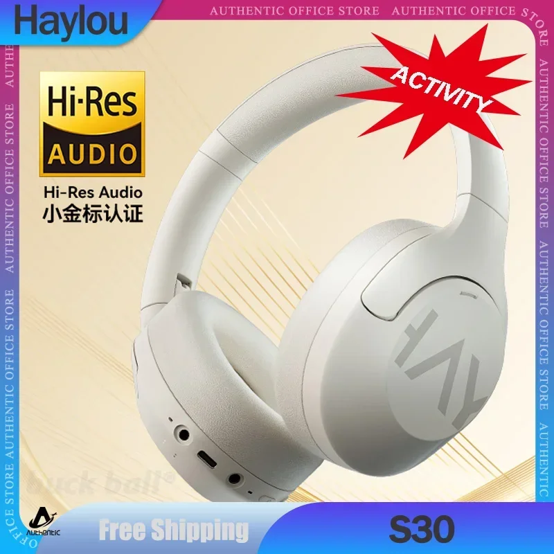 

Haylou S30 Wireless Bluetooth Headphone With Microphone ANC Active Noise Reduction Low Delay Earphones Long Endurance Headsets