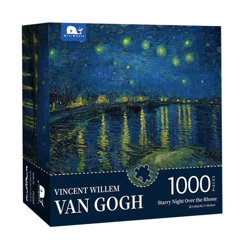 

Maxrenard Jigsaw Puzzle 1000 Pieces for Adults Kid Van Gogh Puzzle Toy Family Game Famous World Oil Painting Home Decoration