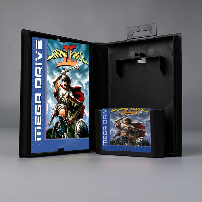 Shining Force 2 USA or EUR cover 16bit MD game card with box with manual for Sega Genesis Megadrive console