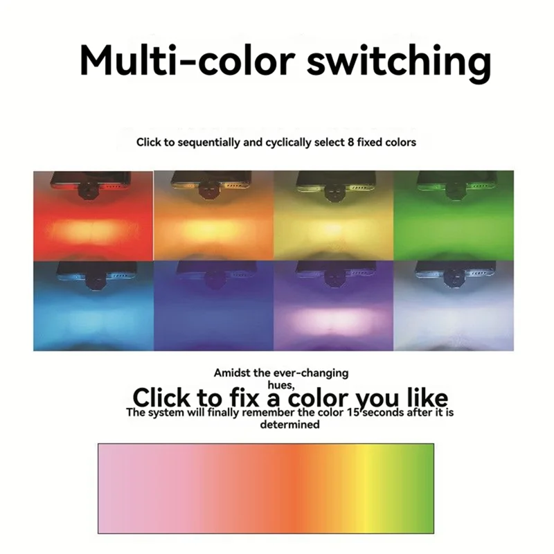 ABZW 자동차 인테리어 조명 램프 콘솔용 조정 가능한 RGB 멀티 컬러 분위기 조명 Usb 포트