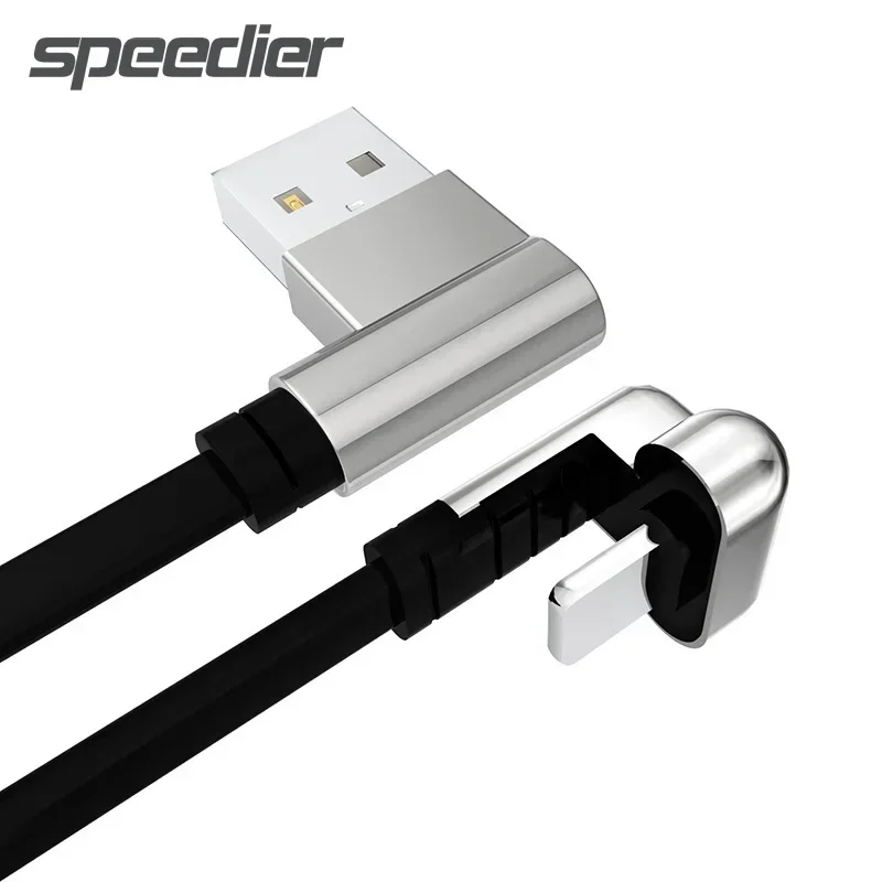 สายซิงค์ข้อมูลแบบข้อศอก180องศาสำหรับชาร์จเร็วสีแดง USB TYPE-C รูปตัวยูคู่มุมฉากซิงค์อัลลอย USB-C เกมมือถือ