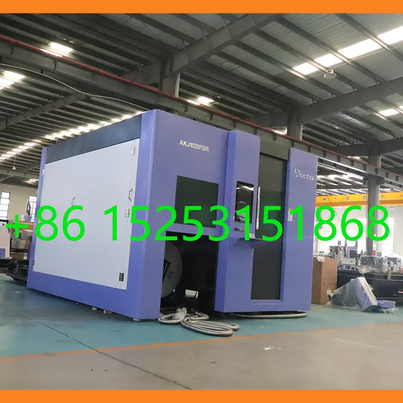 Full Enclosed CNC Lazer Metal Cutter Fiber Laser Cutting Machine Sheet Cutting Machine 1000*2000mm 4 Axis CNC Laser Cutter