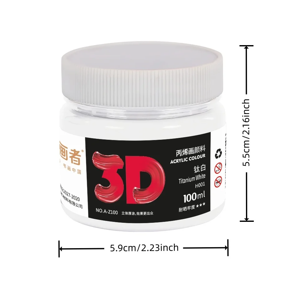 Acrylic Paint 100ML Large Wall Painting Canister - Water-resistant, Non-fading, Suitable For Wall Painting. Wall Paint Set For