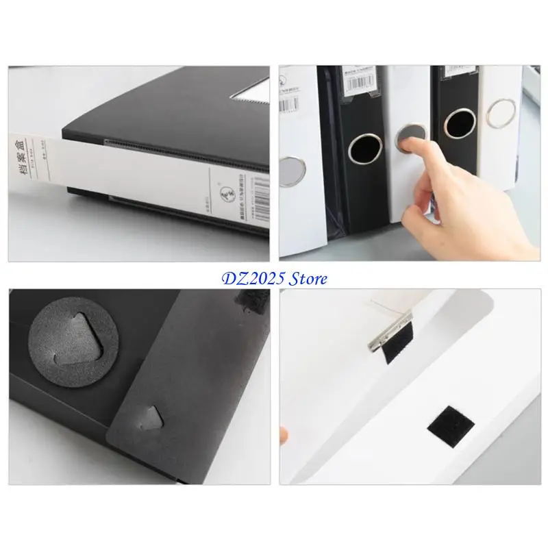 Q6RC Waterproof Document Folder Box Durable Hard Cover File Folder Container Self-adhesive Lock Design for School Office