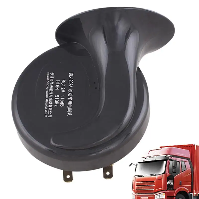 1Pair 120DB Electric Horn 12V Car Speaker 24V Truck Snail Trumpet 12v Motorcycle Horn High Pitched Whistle Waterproof Horns