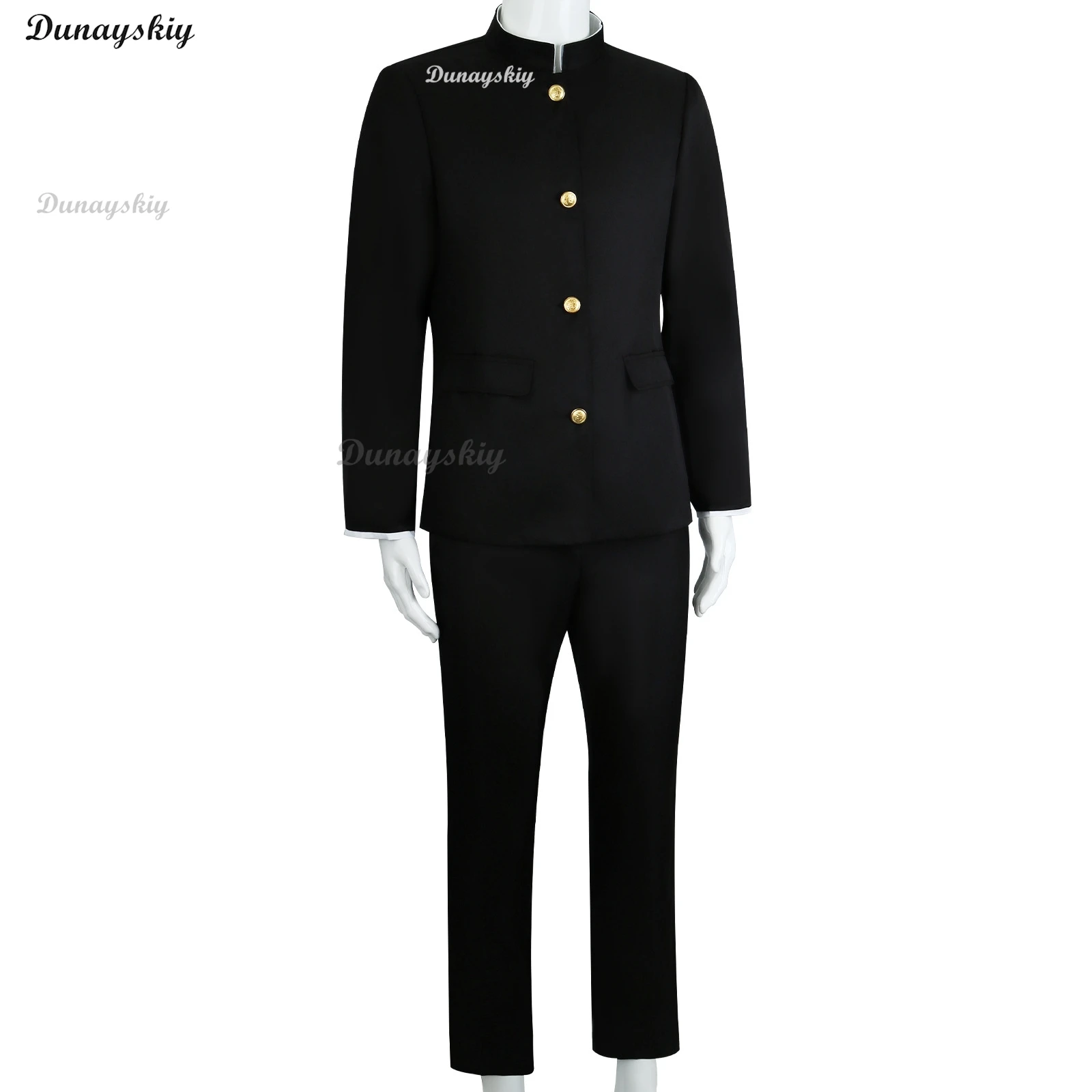 Anime Dandadan Ken Takakura Cosplay Costume Okarun School Uniform Black Jacket Gakuran Outfit Glasses Halloween Party Women Men