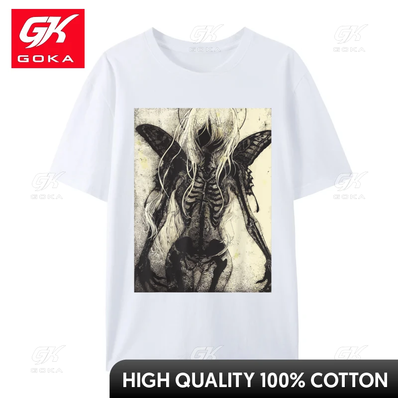 Dark Art Aesthetic Grunge Clothes Fairycore Gothic Casual Casual Men T-Shirt Designer Premium Cotton Luxury Designer T-Shirts