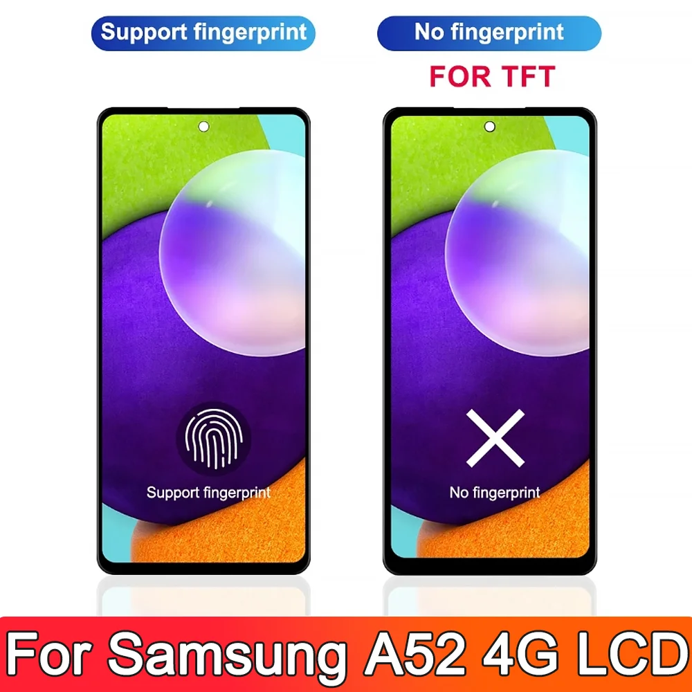 100% Tested For Samsung Galaxy A52 4G LCD Display With Touch Screen Digitizer Assembly For Samsung SM-A525F A525F/DS LCD