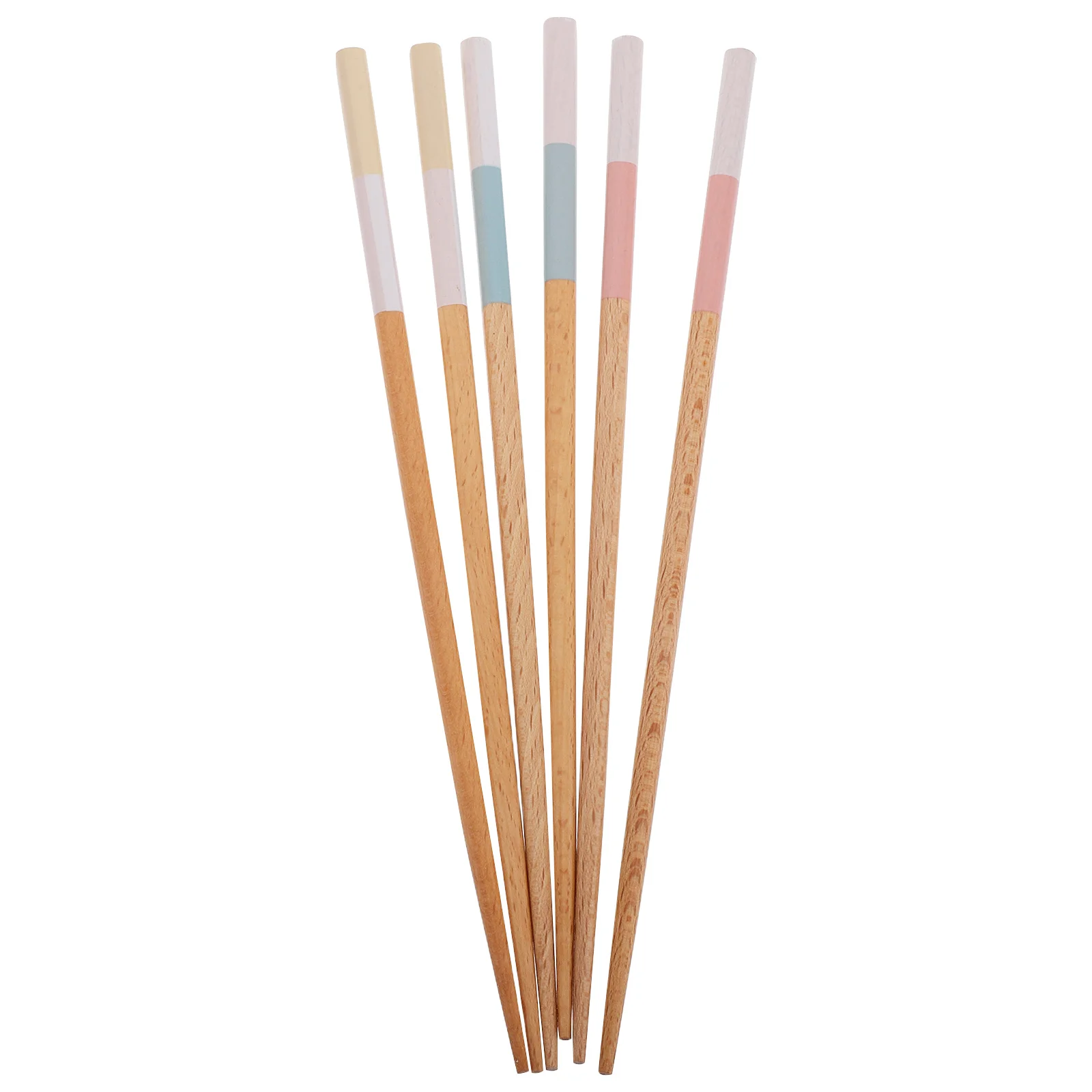 

3Pairs Japanese Style Printed Wooden Chopsticks Set Creative Pointed Long Household Reusable Chopsticks for Cooking Eating