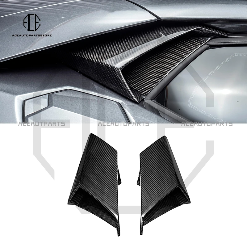 Car-Styling Auto Accessories Dry Carbon Fiber Air Duct 2 Pcs Fit For 2011-2014 Aventador LP700 OEM Style Side Window Air Intake